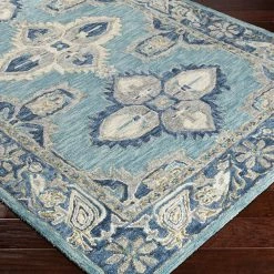 SURYA CLARA WOOL RUG: DENIM