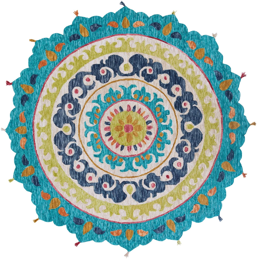 SURYA TALLU ROUND RUG 4 SURYA TALLU ROUND RUG