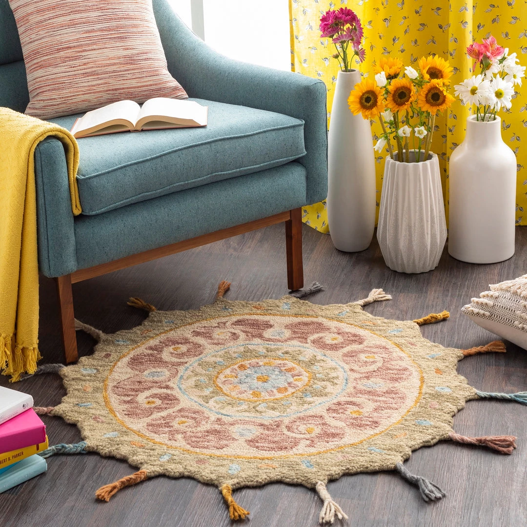 SURYA TALLU ROUND RUG 11 SURYA TALLU ROUND RUG