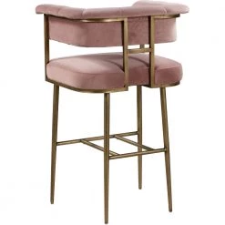 TOV BIANCA VELVET BAR STOOL