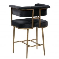 TOV BIANCA VELVET COUNTER STOOL