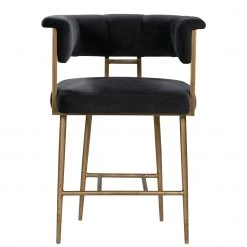 TOV BIANCA VELVET COUNTER STOOL