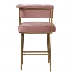 TOV BIANCA VELVET COUNTER STOOL