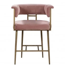 TOV BIANCA VELVET COUNTER STOOL