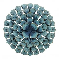 MOES BIG BLUE BLOSSOM METAL WALL ART