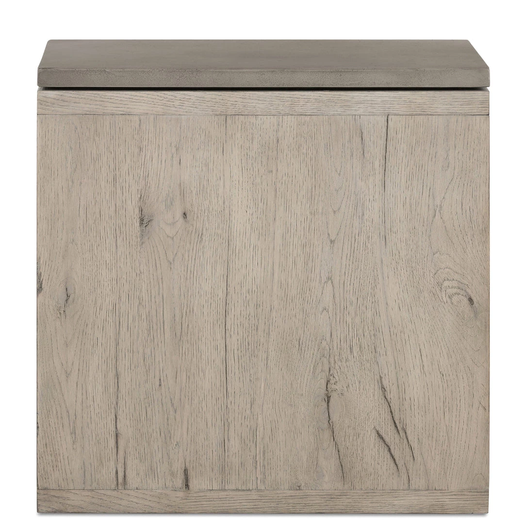 FOUR HANDS BINA OAK + CONCRETE END TABLE Furniture 4 FOUR HANDS BINA OAK + CONCRETE END TABLE Furniture