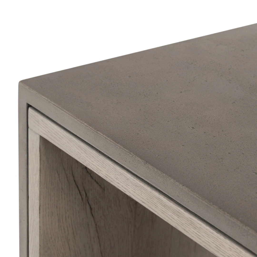 FOUR HANDS BINA OAK + CONCRETE END TABLE Furniture 6 FOUR HANDS BINA OAK + CONCRETE END TABLE Furniture