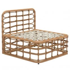 ZUO BLANCHE SYNTHETIC RATTAN POLE MODULAR OUTDOOR SOFA