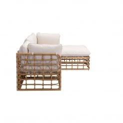ZUO BLANCHE SYNTHETIC RATTAN POLE MODULAR OUTDOOR SOFA