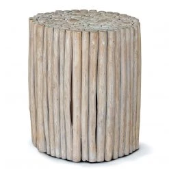 UTTERMOST Living Room BLEACHED TEAK WOOD STICKS END TABLE