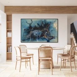 L ART "BLIND AMBITION" GOLD EMBELLISHED CANVAS ART Wall Art