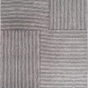SURYA BLOK STRIPE VISCOSE RUG: GRAY + BLACK
