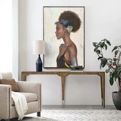 L ART Wall Art "BLUE BANDANA" CANVAS ART