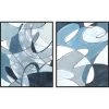 L ART "BLUE MEDLEY" CANVAS ART DIPTYCH Wall Art
