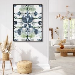 L ART "BLUE RORSCHACH II" CANVAS ART Wall Art