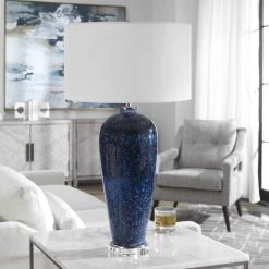 UTTERMOST Lighting BLUE STARGAZER ART GLASS LAMP 6 UTTERMOST Lighting BLUE STARGAZER ART GLASS LAMP