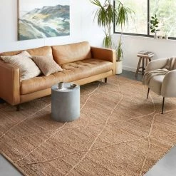 LOLOI BODHI 05 TAN JUTE RUG