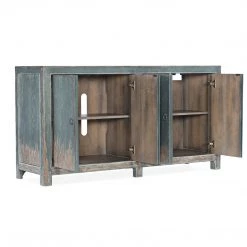 HOOKER BOHEME RUSTIC FRENCH BLUE MEDIA CREDENZA