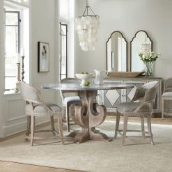 HOOKER Furniture BOHEME ZINC TOP ROUND DINING TABLE 12 HOOKER Furniture BOHEME ZINC TOP ROUND DINING TABLE