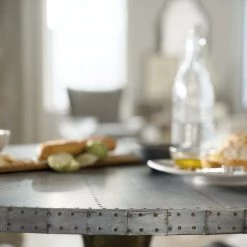 HOOKER Furniture BOHEME ZINC TOP ROUND DINING TABLE 13 HOOKER Furniture BOHEME ZINC TOP ROUND DINING TABLE