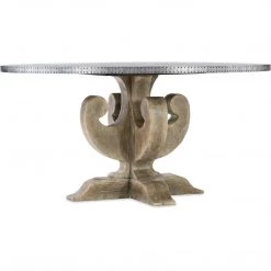 HOOKER Furniture BOHEME ZINC TOP ROUND DINING TABLE 10 HOOKER Furniture BOHEME ZINC TOP ROUND DINING TABLE