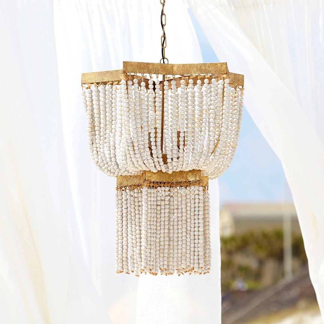 CYAN BOHO STAR WOOD BEADED PENDANT 2 CYAN BOHO STAR WOOD BEADED PENDANT