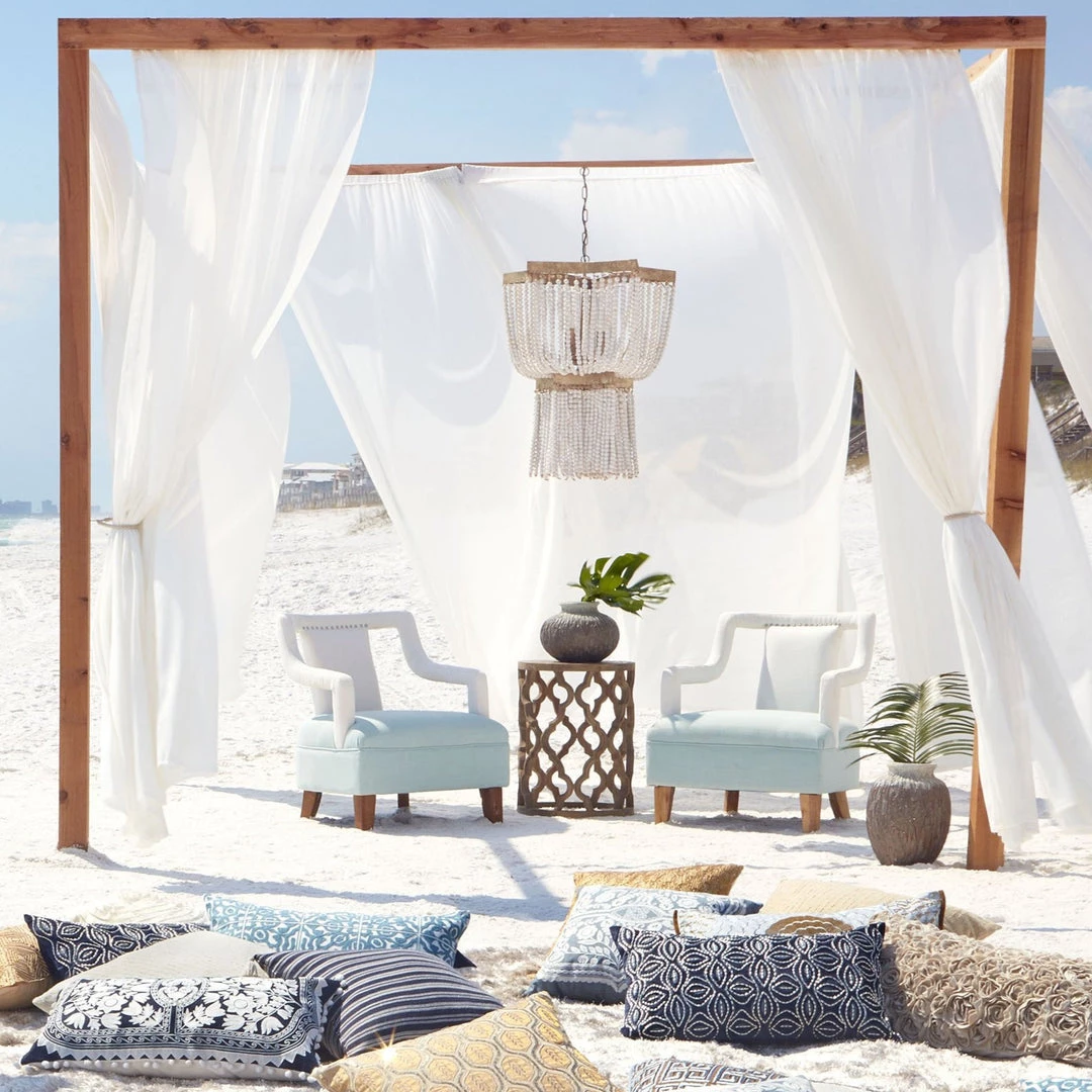 CYAN BOHO STAR WOOD BEADED PENDANT 3 CYAN BOHO STAR WOOD BEADED PENDANT