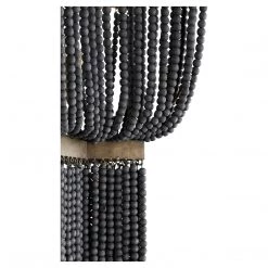 CYAN Lighting BOHO STAR BLACKENED WOOD BEADED PENDANT