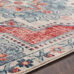 SURYA KINNARA DISTRESSED RUG: RED