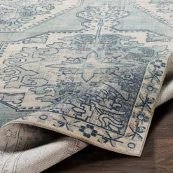 SURYA KINNARA DISTRESSED RUG: BLUE