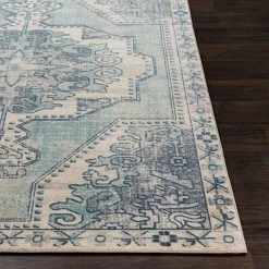 SURYA KINNARA DISTRESSED RUG: BLUE