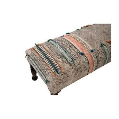 DOVETAIL BORO TRIBAL PRINT KILIM BENCH
