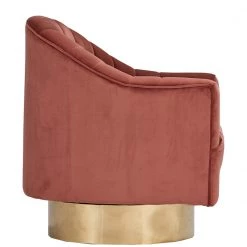 VIG BOUGIE COPPER VELVET SWIVEL CHAIR