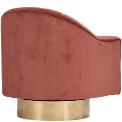 VIG BOUGIE COPPER VELVET SWIVEL CHAIR