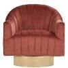 VIG BOUGIE COPPER VELVET SWIVEL CHAIR
