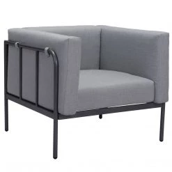 ZUO BECK OUTDOOR ARM CHAIR: GREY