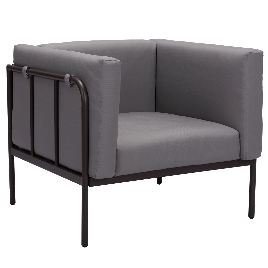 ZUO BECK OUTDOOR ARM CHAIR: TAUPE 3 ZUO BECK OUTDOOR ARM CHAIR: TAUPE