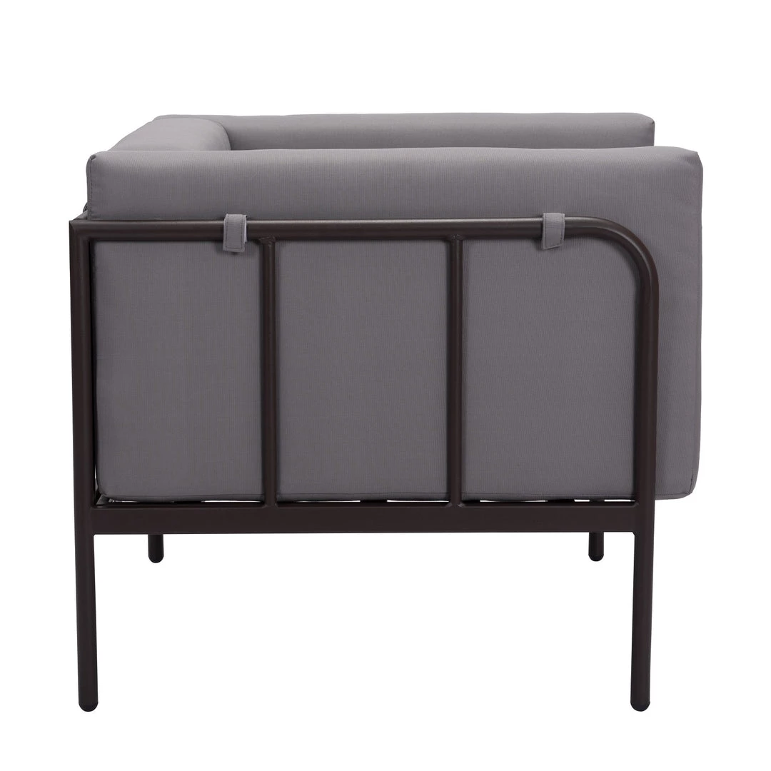 ZUO BECK OUTDOOR ARM CHAIR: TAUPE 2 ZUO BECK OUTDOOR ARM CHAIR: TAUPE