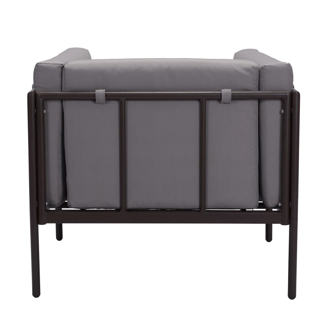 ZUO BECK OUTDOOR ARM CHAIR: TAUPE 4 ZUO BECK OUTDOOR ARM CHAIR: TAUPE