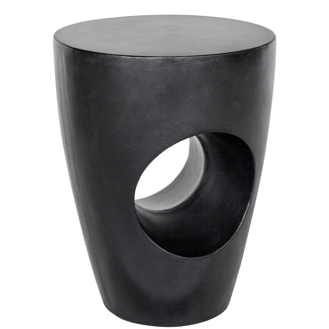 MOES NOMO CONCRETE STOOL: BLACK Living Room 2 MOES NOMO CONCRETE STOOL: BLACK Living Room