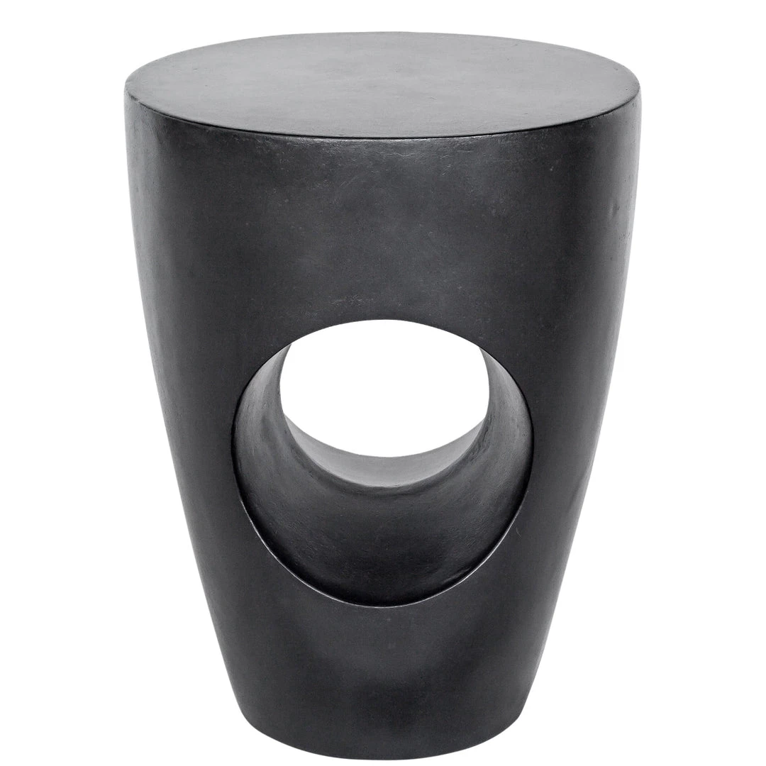 MOES NOMO CONCRETE STOOL: BLACK Living Room 1 MOES NOMO CONCRETE STOOL: BLACK Living Room