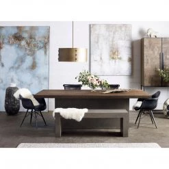 MOES 8' KAIA OAK + CONCRETE DINING TABLE Kitchen + Dining