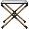 UTTERMOST BRADDOCK IRON + JUTE ROPE END TABLE