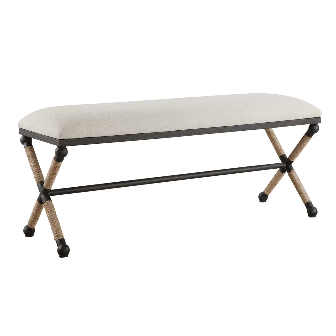 UTTERMOST BRADDOCK NATURAL CANVAS BENCH 2 UTTERMOST BRADDOCK NATURAL CANVAS BENCH