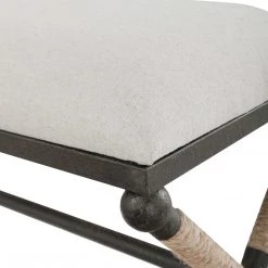 UTTERMOST BRADDOCK NATURAL CANVAS BENCH 8 UTTERMOST BRADDOCK NATURAL CANVAS BENCH