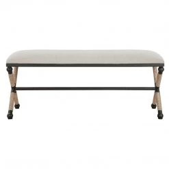 UTTERMOST BRADDOCK NATURAL CANVAS BENCH