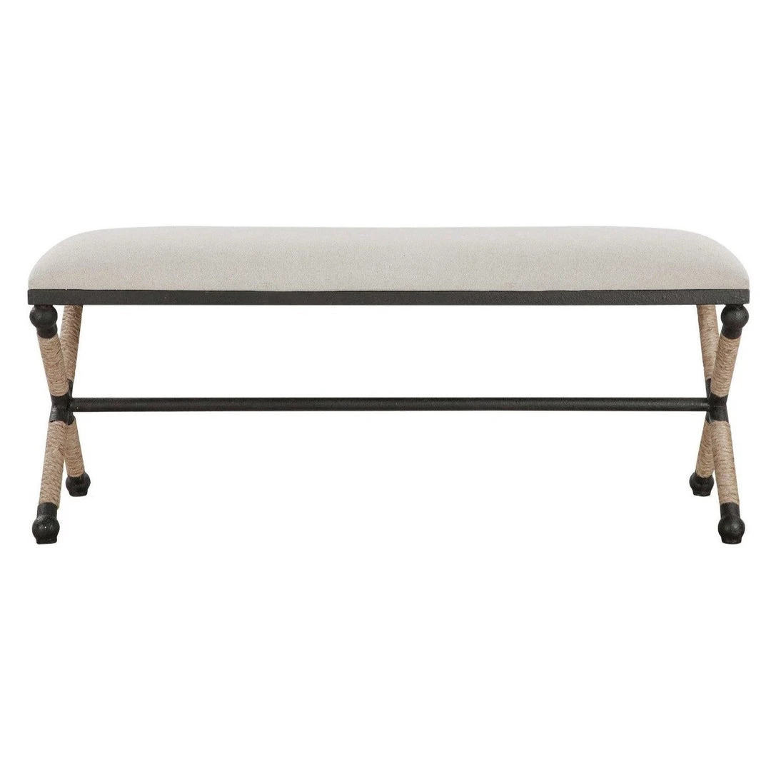 UTTERMOST BRADDOCK NATURAL CANVAS BENCH 1 UTTERMOST BRADDOCK NATURAL CANVAS BENCH
