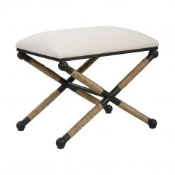 UTTERMOST Furniture BRADDOCK NATURAL CANVAS SMALL BENCH