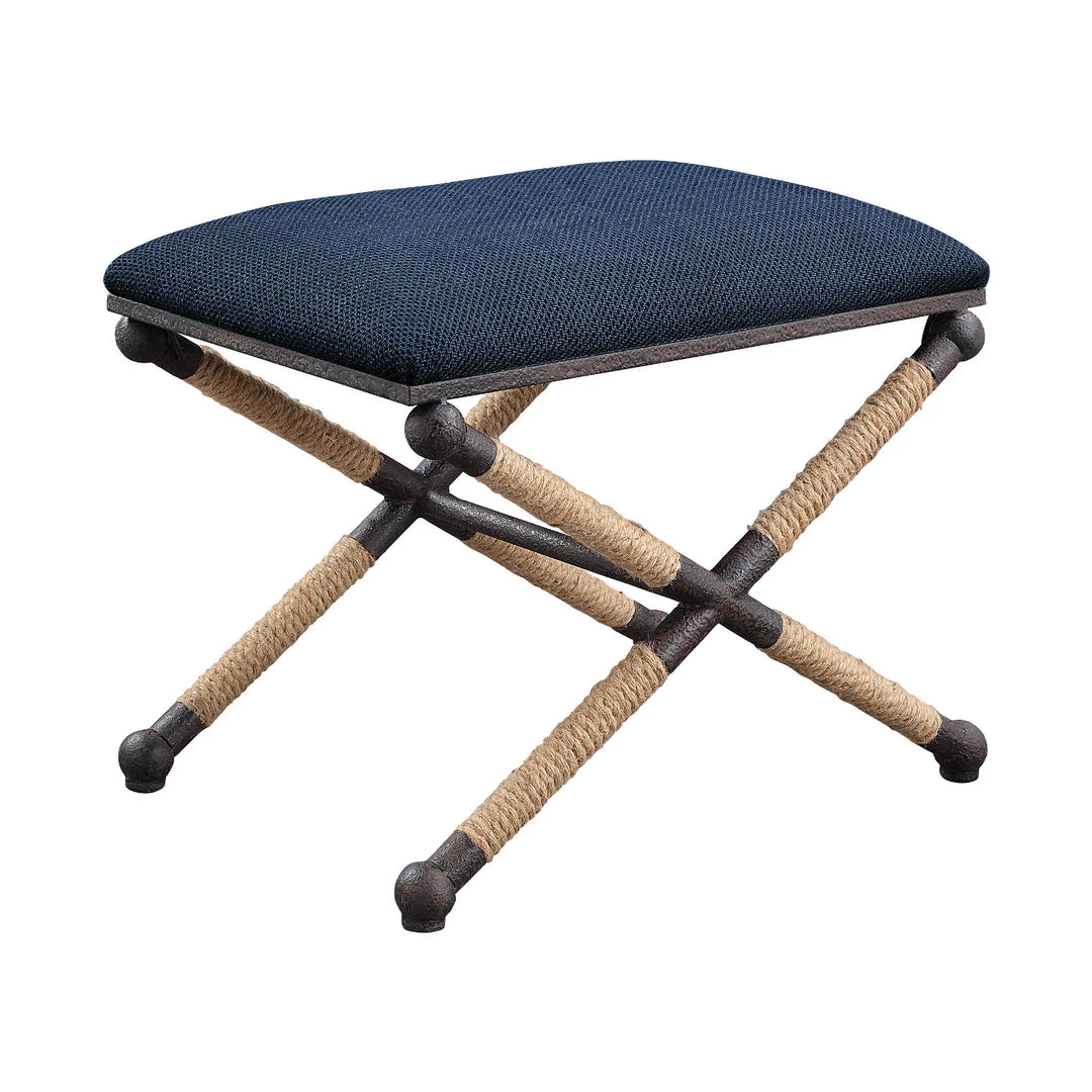 UTTERMOST Furniture BRADDOCK SMALL BENCH: NAVY 2 UTTERMOST Furniture BRADDOCK SMALL BENCH: NAVY