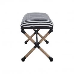 UTTERMOST Furniture BRADDOCK NAVY STRIPED BENCH